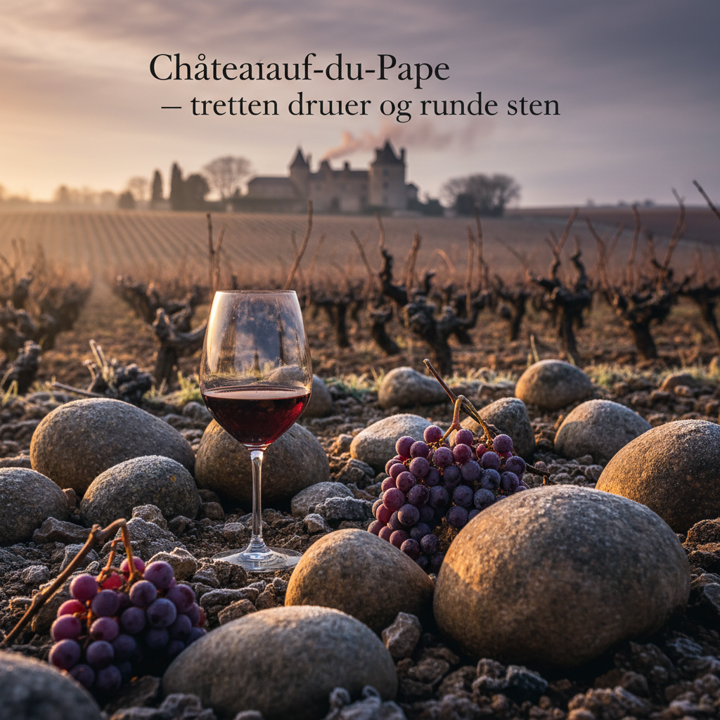 Châteauneuf-du-Pape – tretten druer og runde sten